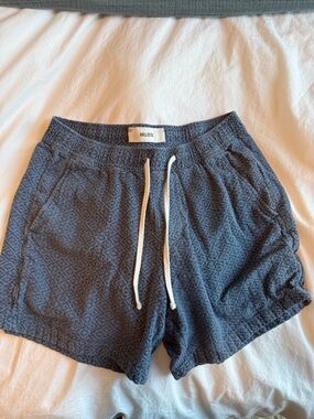 Hollister Navy Textured Drawstring Athletic Shorts small